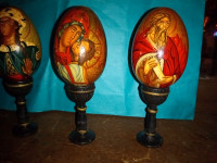 Religious greek orthodox hand painted eggs 