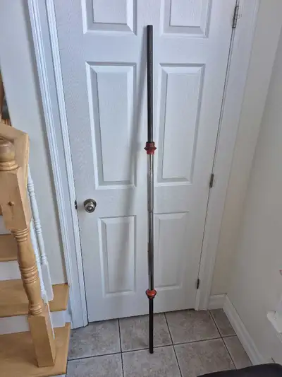 Large Steel 20lb Barbell Weight Bar, 6ft long, Steel Clamps , View more