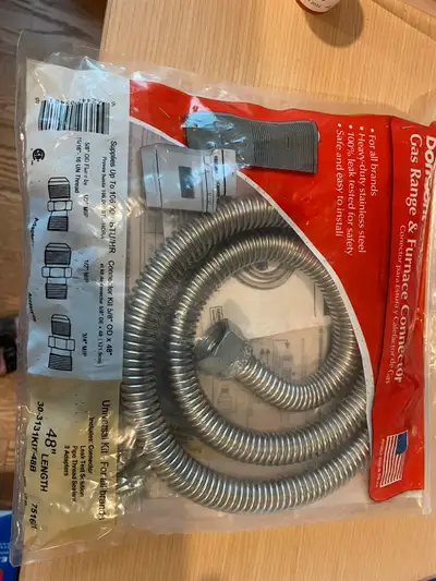 Gas range and furnace connector, View more