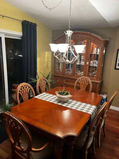 dining room table and 6 chairs, View more