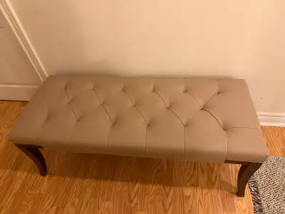 Leather ottoman, View more