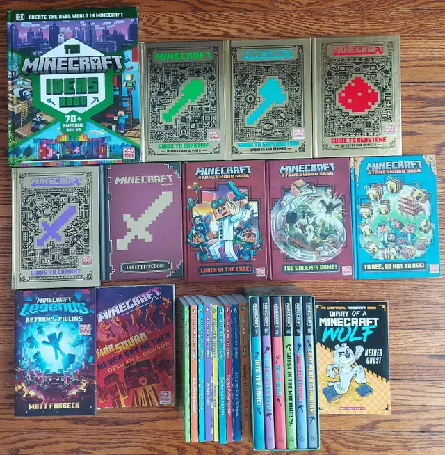HUGE MINECRAFT BOOK LOT OF GUIDES COMBAT BOOKS - MOSTLY in Children & Young Adult in City of Toronto - Image 2