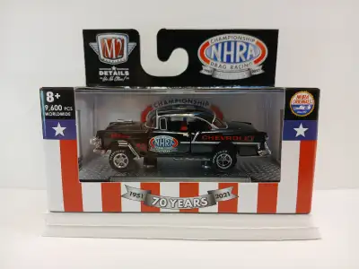 1955 Chevrolet Bel Air Gasser 2021 M2 Machines NHRA 70 Years 9600 pcs 1:64 Scale opening doors and h...