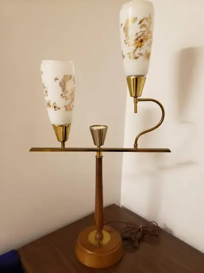 Vintage dual table lamp, View more