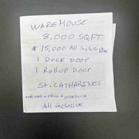 Warehouse for lease - St. Catharines