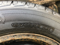 4x 185/60R15 Summer Tires on Rims