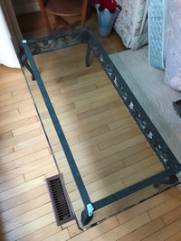 Glass Wrought Iron Coffee Table