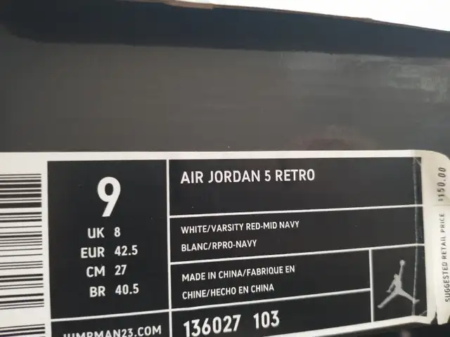 Air Jordan 5 V independence day  4th of july in Men's Shoes in City of Toronto - Image 4