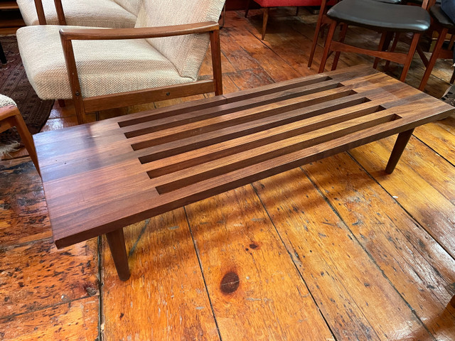 Mid -Century Slatted Coffee Table in Coffee Tables in Kingston