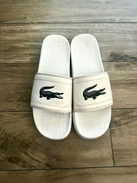 Men’s Size 13 White Lacoste Flip Flop Sandals