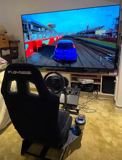 Playseat Racing Seat with Thrustmaster Wheel, Pedals, Shifter, View more