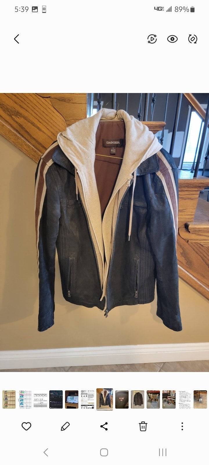 Mens leather jacket coat Men's Windsor Region Kijiji