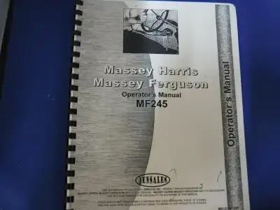 Massey Ferguson MF245 Farm Tractor Operator's Manual Jensales, View more