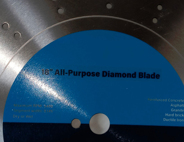 Diamond Saw Blade 18 inch  NEW in Power Tools in St. Catharines - Image 2