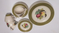 COMPLETE SET4  BREAKFAST / DINNER DISHES   POTTERY  METLOX USA