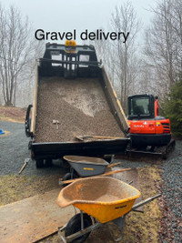 Gravel delivery - mulch topsoil stone sand 