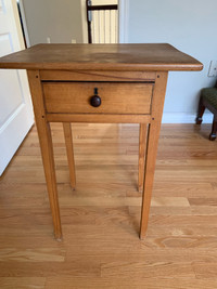 Real wood antique end table