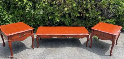 3-Piece French Provincial Coffee & End Table Set, View more