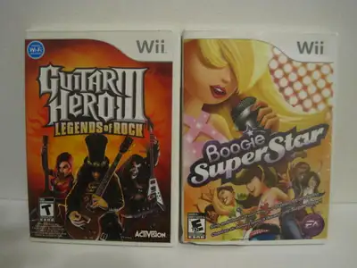 10$ - Set de 3 Nintendo Wii  Jeux Video /  3 Wii Video Games, Voir plus