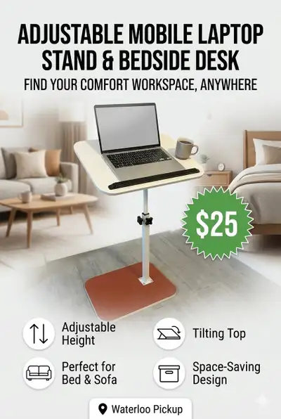 Handy Adjustable Laptop Desk / Bedside Table, View more