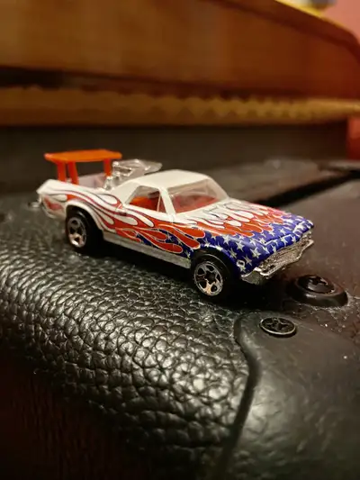 Vintage 1999 Hot Wheels ‘68 Red White Blue USA Flames El Camino, View more