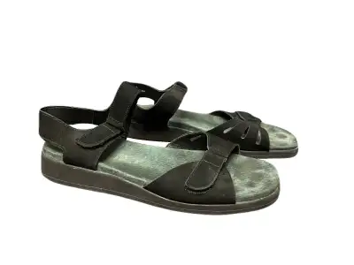 Women’s Rockport black nubuck leather sandals - size 8, View more