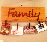 Rustic Photo holder clothespin wire style