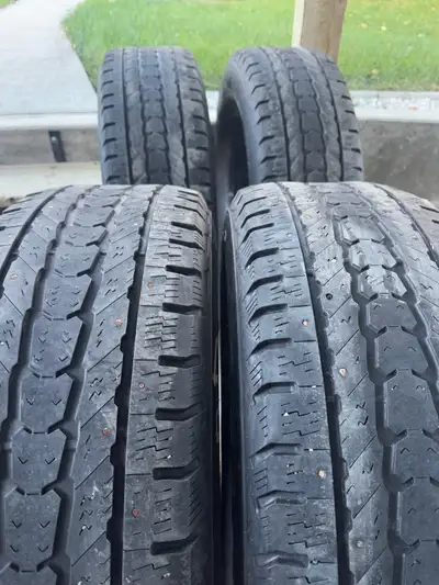 Used set of (4) LT275/65/R20 studded winter tires upgraded to new ones 250$ obo Melville/Yorkton