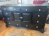 $125 or Best Offer ! Black Bedroom Dresser - Distressed-style