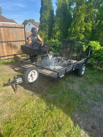 NEED GONE ASAP NO ROOM TO STORE IT. 2014 carry on 5x8 utility trailer with folding loading ramp in g...