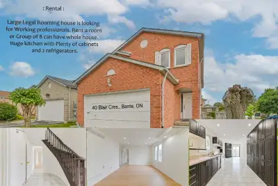 Large Legal Rooming House for Rent in Barrie, ON : 2 Minute Walk to Bus Stand & Plaza, 10 min walk t...