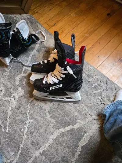 2 pairs of Youth bauer iceskates size 1, View more