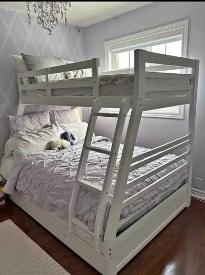 ADULTS AND KIDS WOODEN BUNK BED Twin Over Double  Wooden Bunkbed, View more