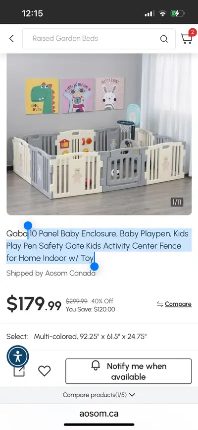  10 Panel Baby Enclosure, Baby Playpen, Kids Play Pen Safety , View more