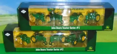 Modèles Diecast...De ma collection...Deux ensembles de trateurs Athern John Deere flambants neufs da...