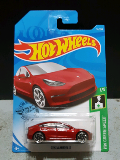 Hotwheels Tesla Model 3 red, View more