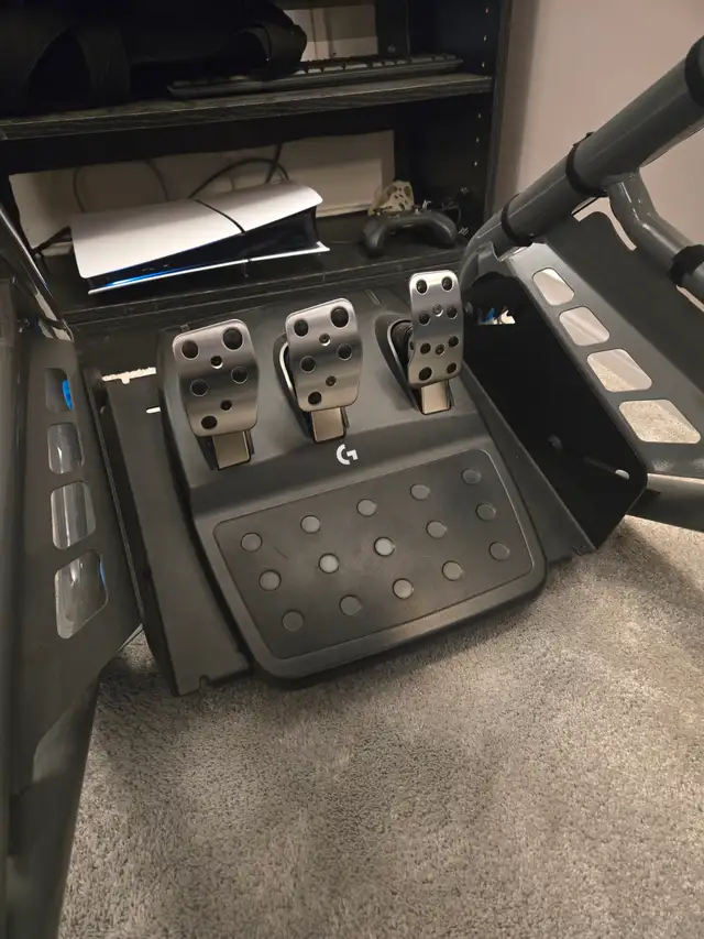 Full Sim Rig Racing Cockpit With Logitech G923 Set444703303659704322