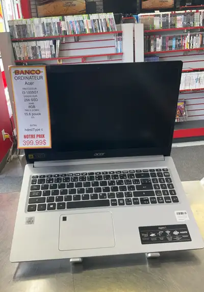 Laptop Acer aspire 5 Inventaire 300846305 Garantie disponible Telephone: 514-564-2252 Banco rue Sher...