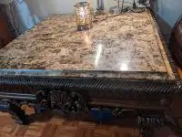 Granite Top Coffee Table. Model: Astoria Grand Dollins 41x41x20"