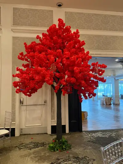 Enhance your space with our premium artificial cherry blossom trees, designed with full, realistic b...