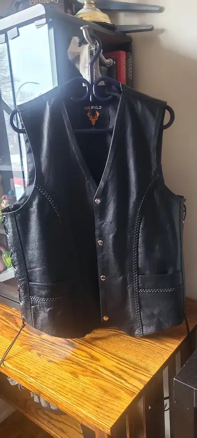 Leather coat, View more