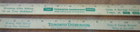 2 Toronto-Dominion Bank Wooden 12 Inch Rules, Get Both for $15