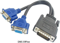 DMS-59 cable splitter to 2 VGA monitors