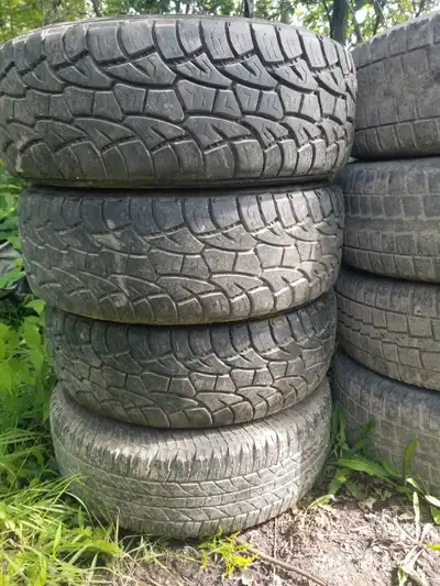 255/70 R16. Four winter tires off a 2002 F150. Three of the tires are one brand the fourth is a diff...