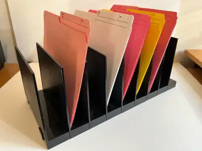 Holds letter or legal sized file folders, magazines or can be used as mail slots. Overall dimensions...