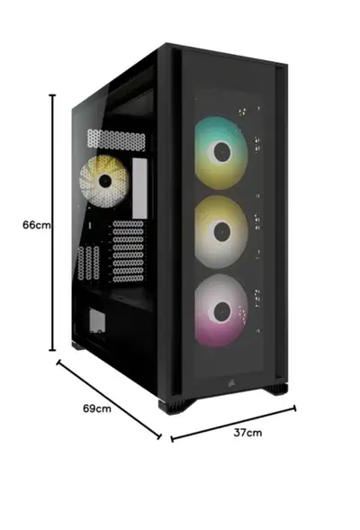 CORSAIR iCUE 7000X RGB Full-Tower ATX PC Case, Black, View more