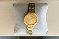 Seiko 1980 Vintage Men's Gold Quartz Dress Wrist Watch