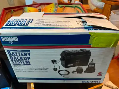New... sump pump battery back-up system.." battery not included", View more