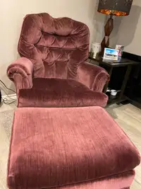 Burgundy Rocker and Ottoman for free