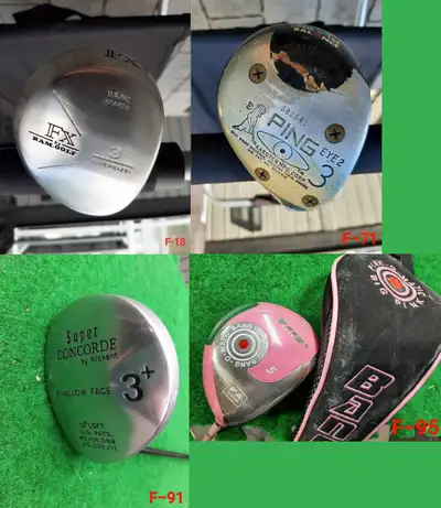 3 – GOLF FAIRWAY WOODS -High End to Entry Level –See Description, Voir plus